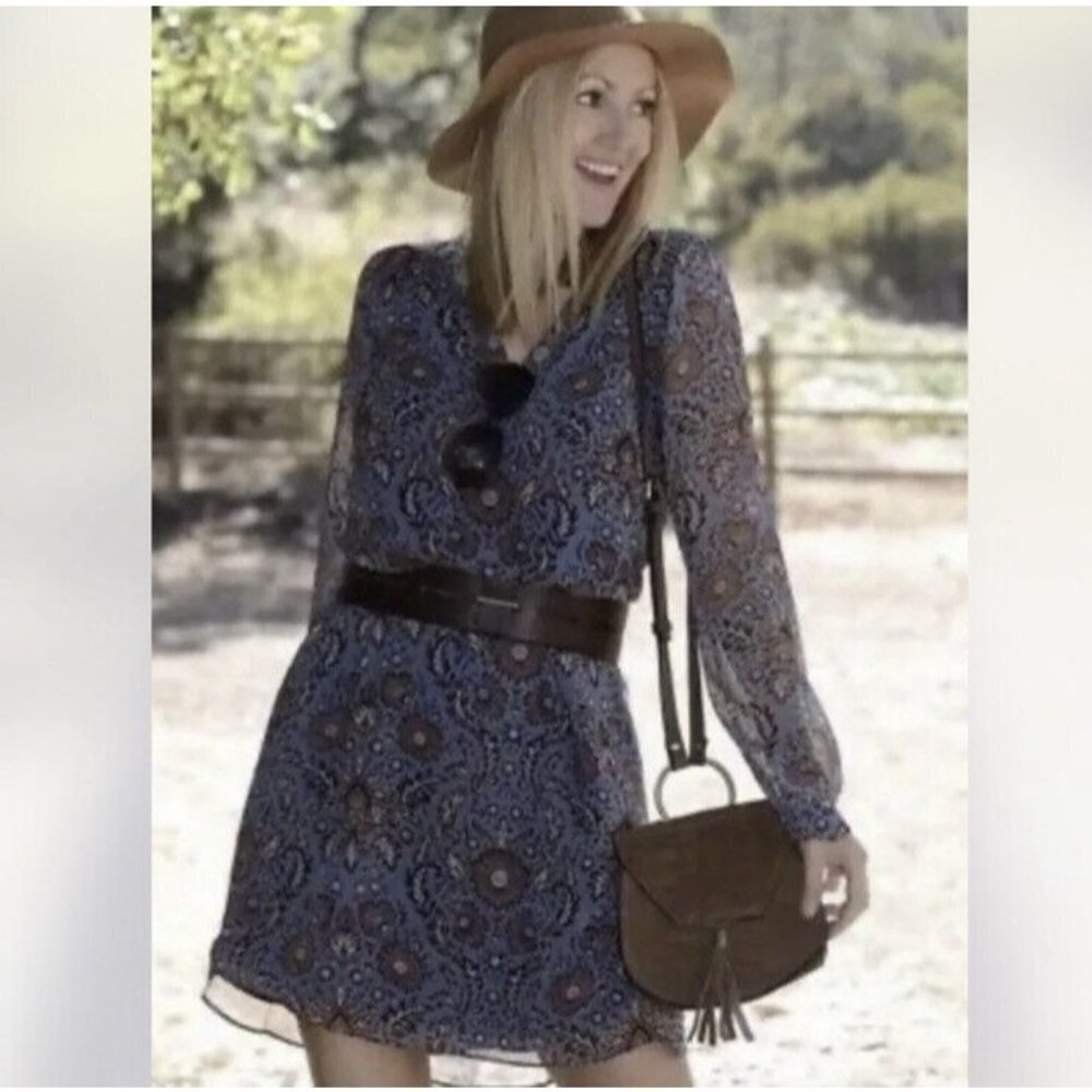 Cabi Long‎ Sleeve Floral Dress Women’s Size XS